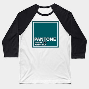 pantone 18-4728 TCX Harbor Blue Baseball T-Shirt